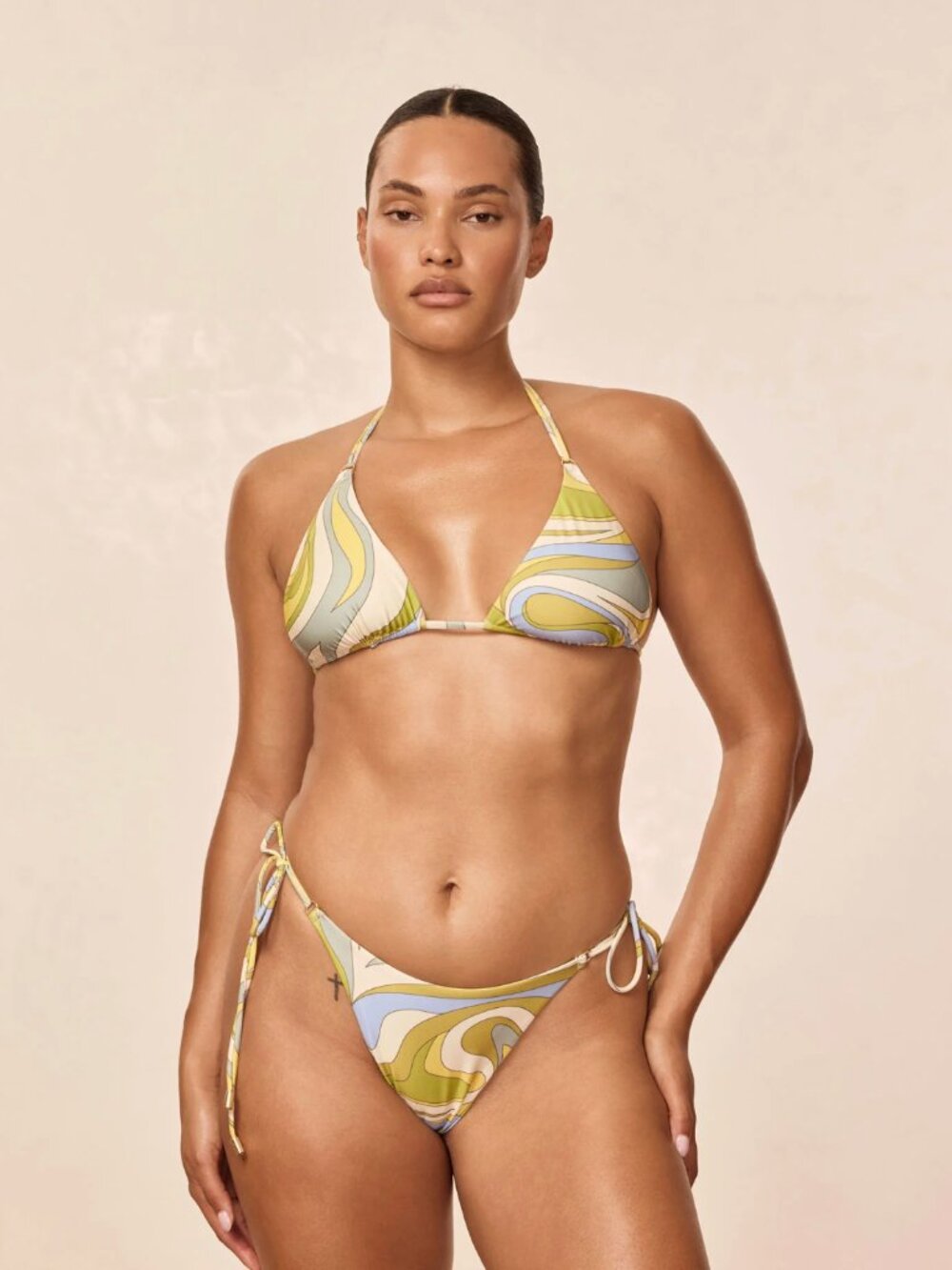 Hanalei Top & Le Marais Bottom in Costa Rei Apple | Monday Swimwear